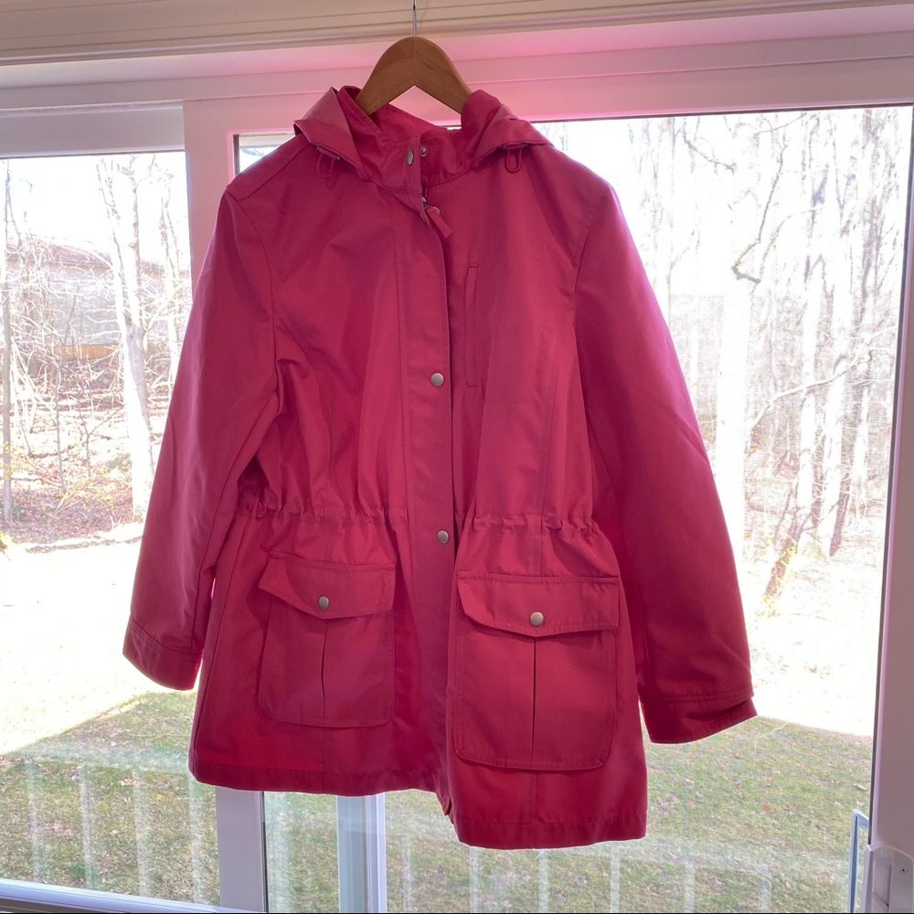 Talbots Raspberry Raincoat Xl - image 7